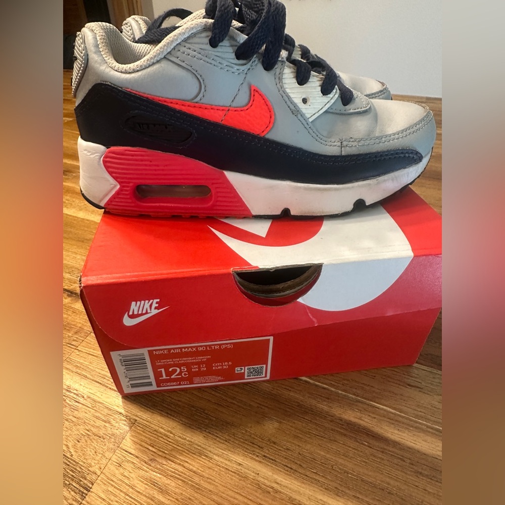 Nike Air Max 90 size 12.5 little kids with box